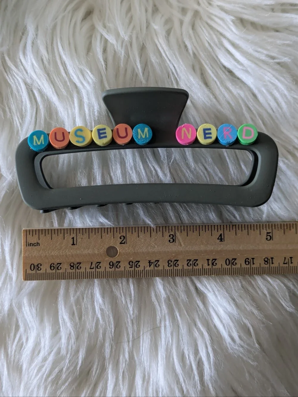 Museum Nerd Hair Clip Claw Style Handcrafted | NWT